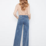 Wide Leg Jeans with Removable Belt