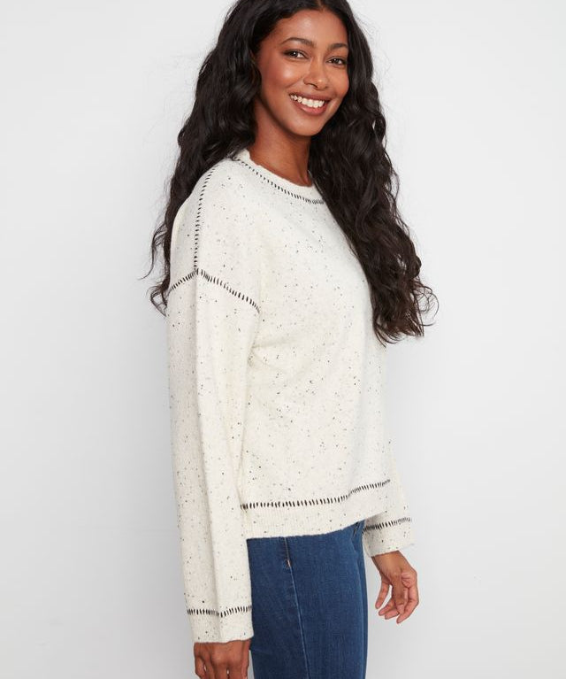 Contrast Whipstitch Sweater