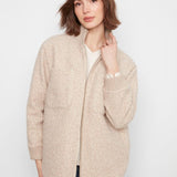Bouclé Zip Up Jacket