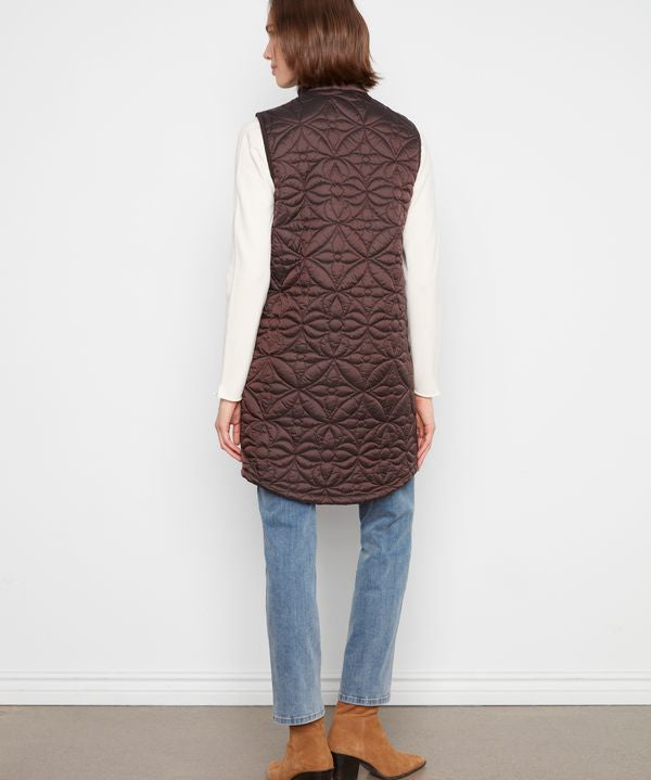 Long Hooded Puffer Vest