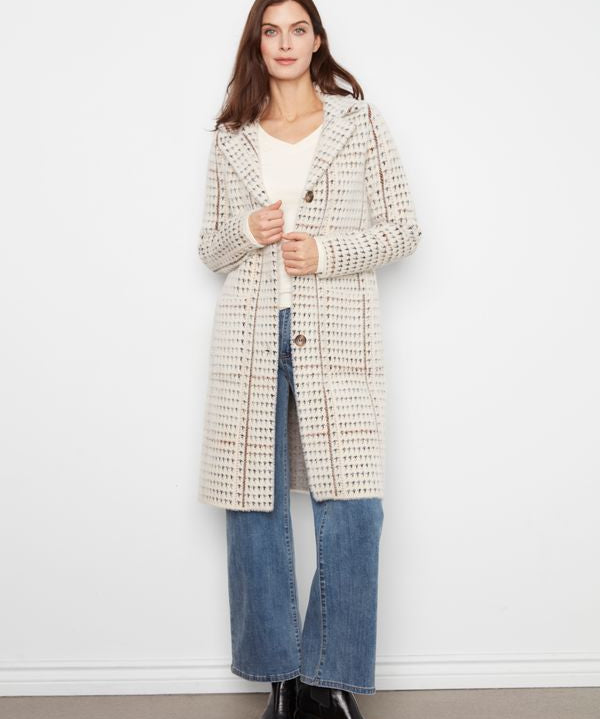 Knit Coatigan with Patch Pockets