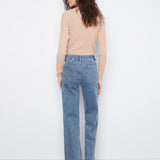 Wide Leg Jeans with Front Seam Detail