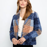 Plaid Boucle Knit Short Coat