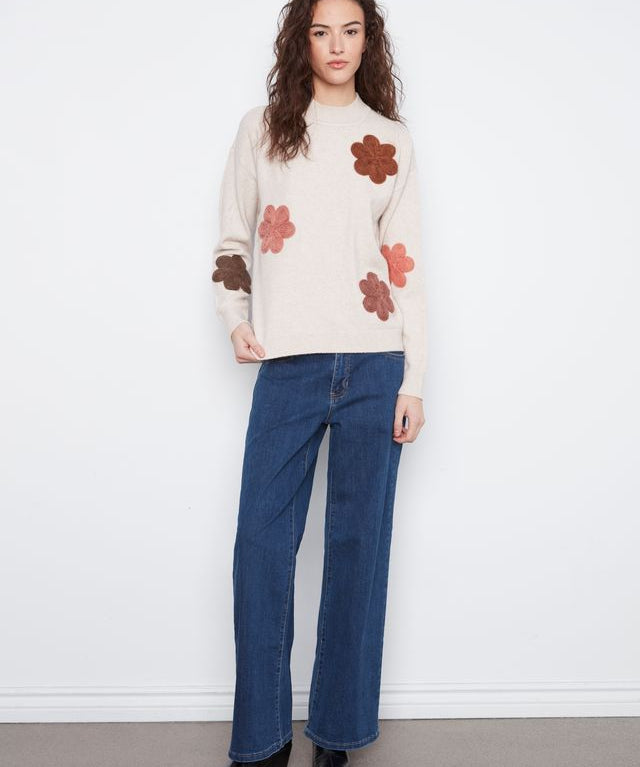 Floral Applique Sweater