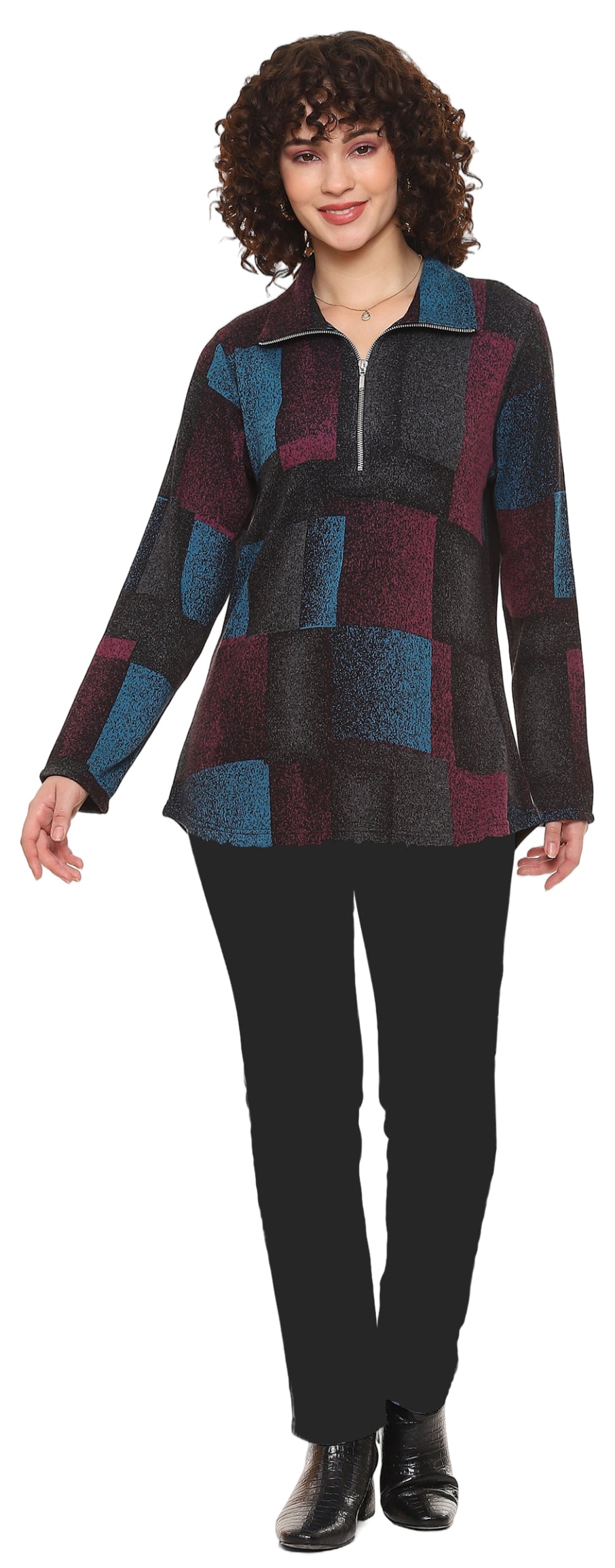 Bella Zippered Top - Sugar River Shoppe