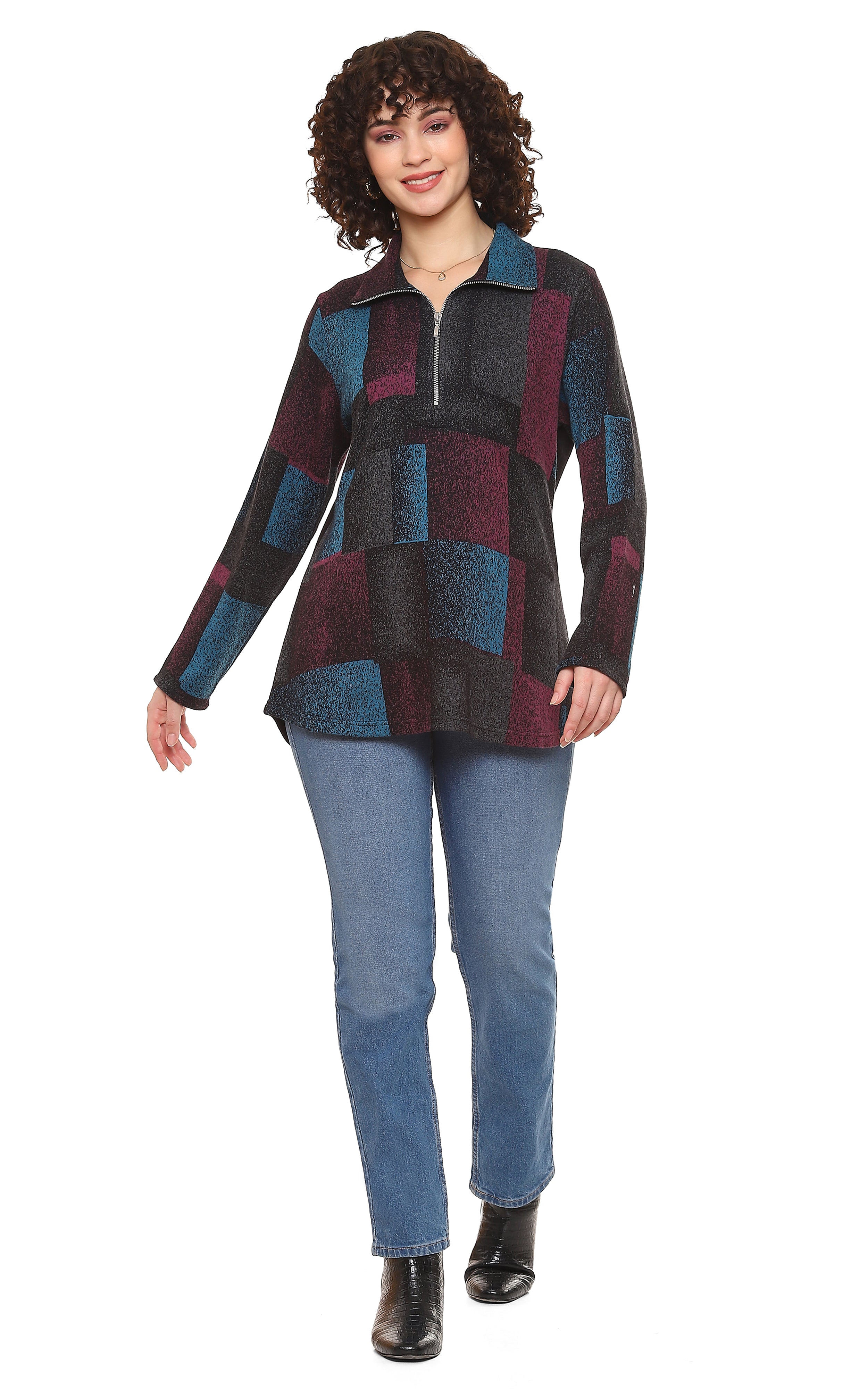 Bella Zippered Top - Sugar River Shoppe