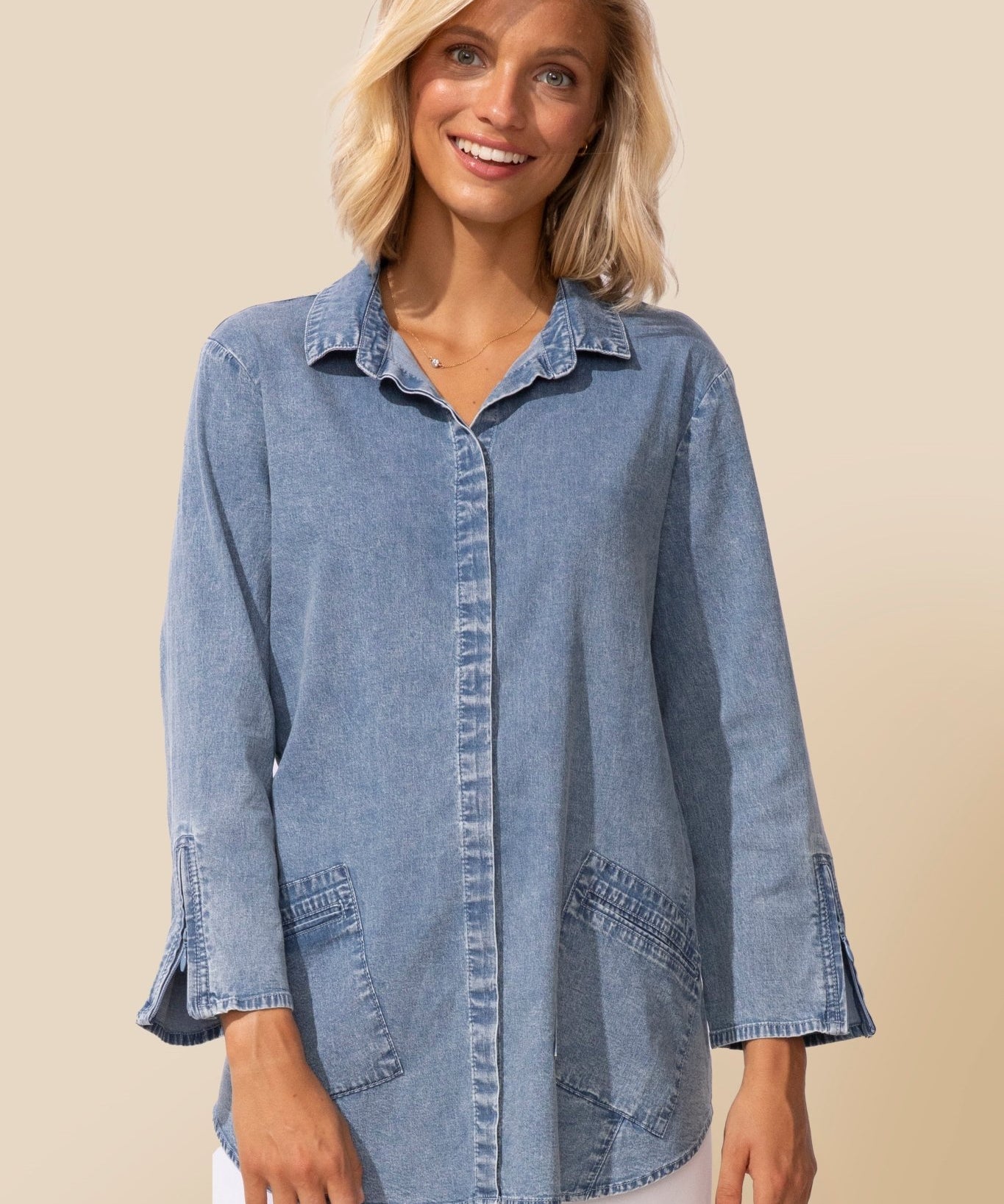 Perfect Travel Shirts Zip Sleeve Shirt - Habitat - 194451678878 - Sugar River Shoppe - 