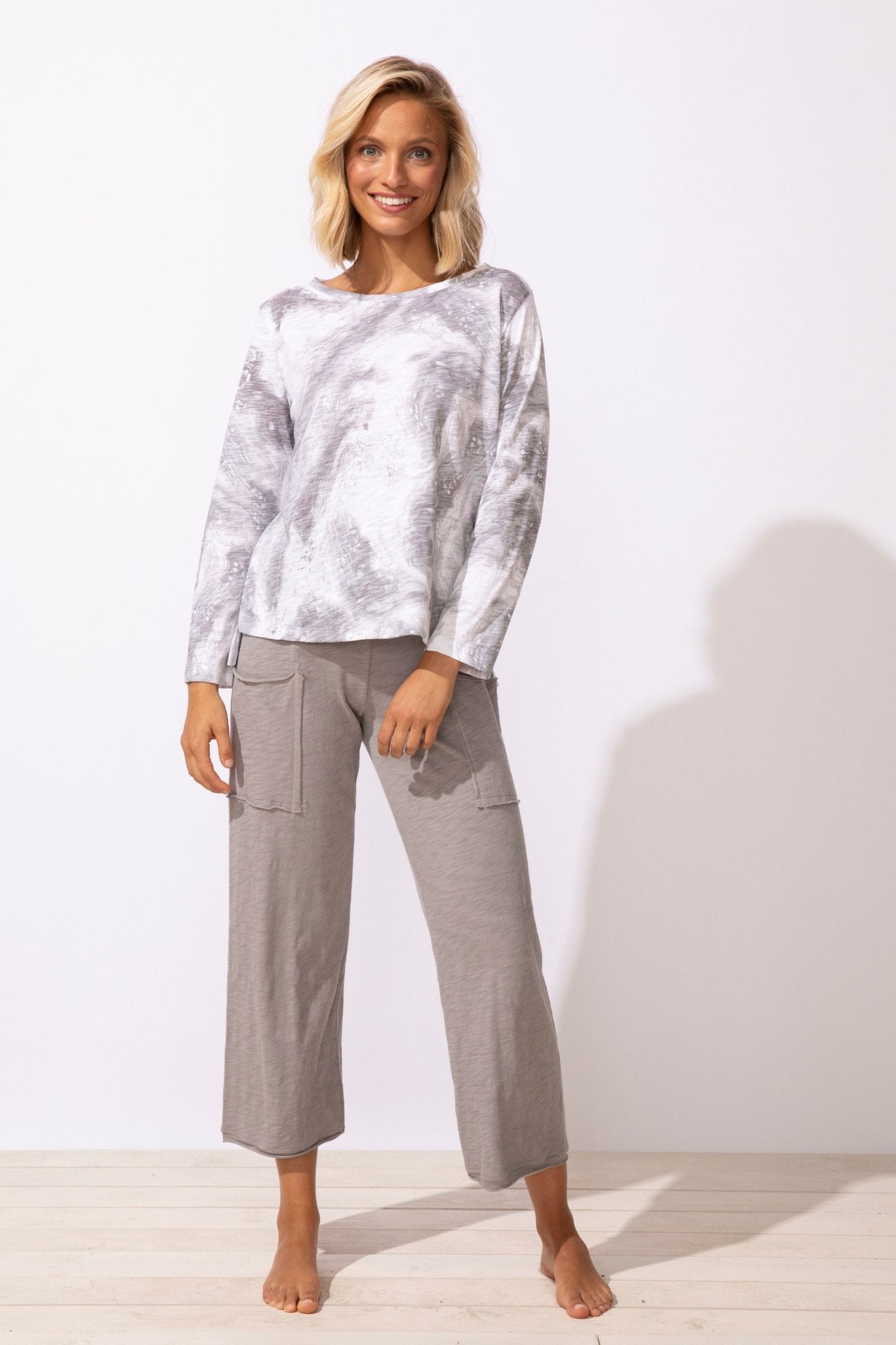 Peruvian Cotton Ocean Marble Hi - Lo Tee - Habitat - 194451649342 - Sugar River Shoppe - 
