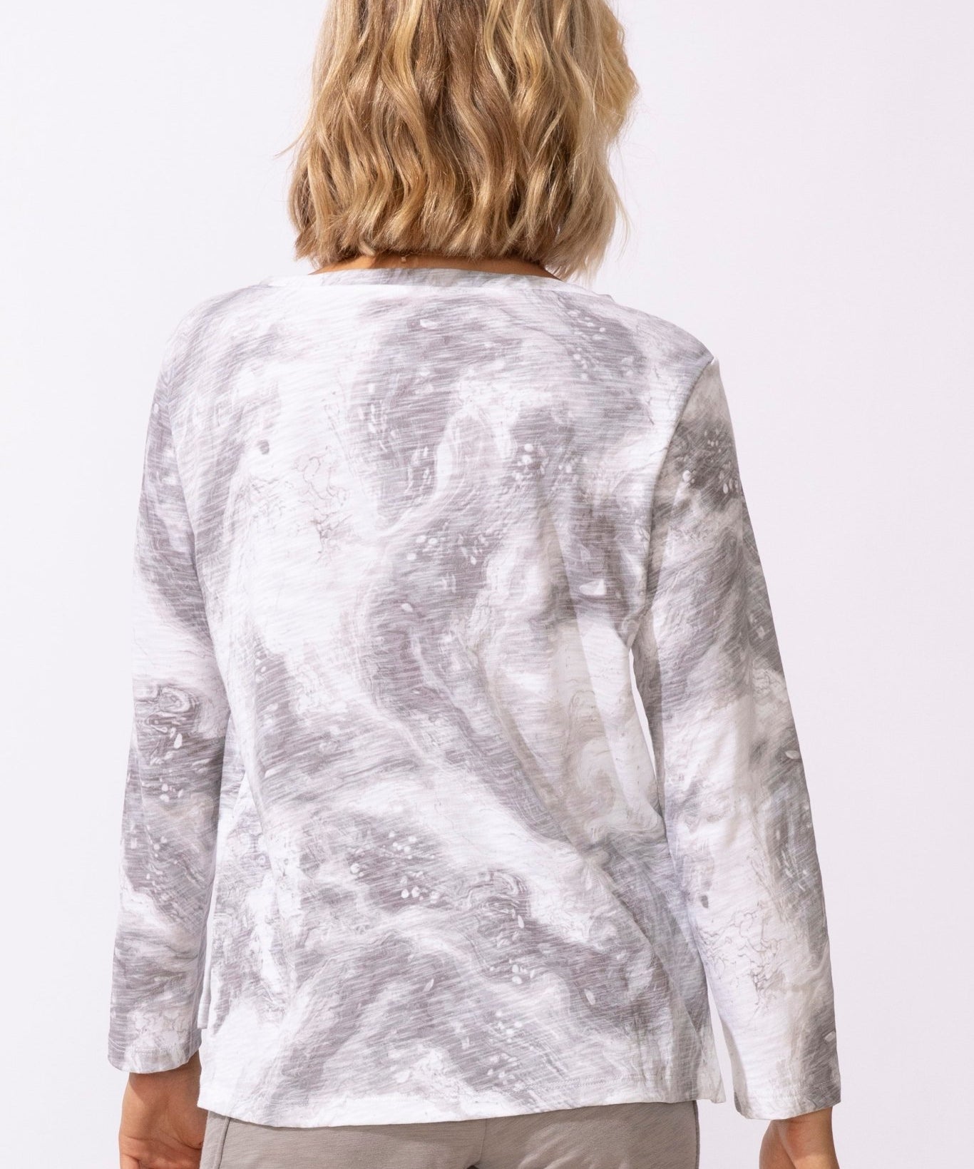 Peruvian Cotton Ocean Marble Hi - Lo Tee - Habitat - 194451649342 - Sugar River Shoppe - 