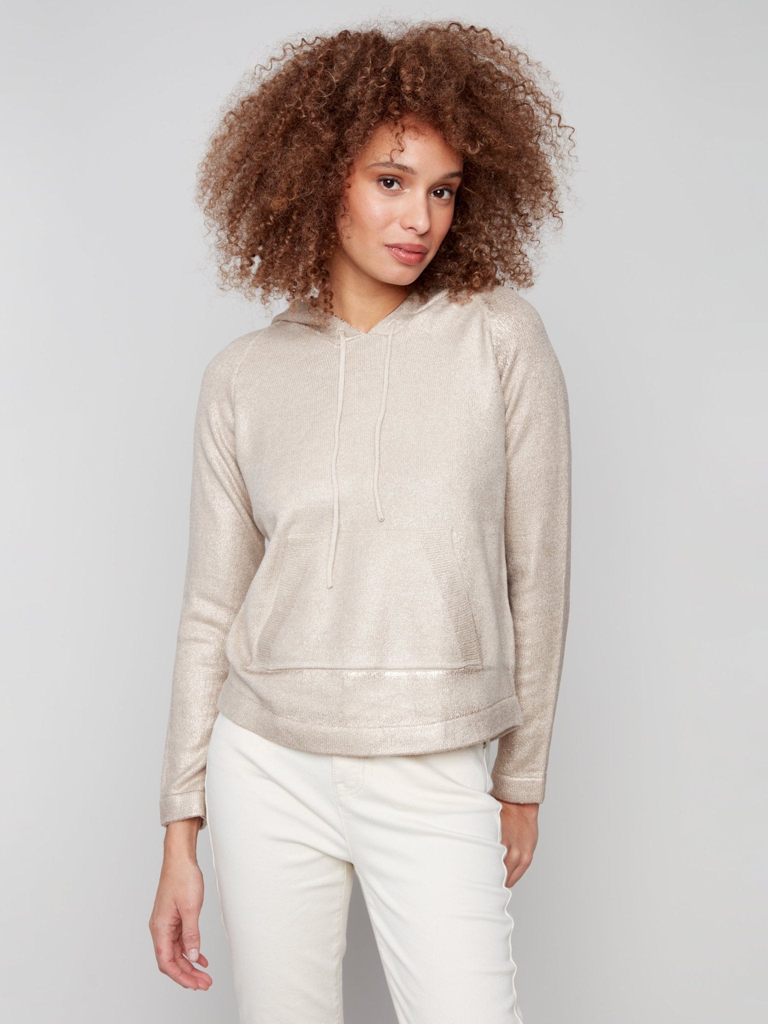 Plush Knit Hoodie Sweater - Charlie B - 690178709043 - Sugar River Shoppe - 