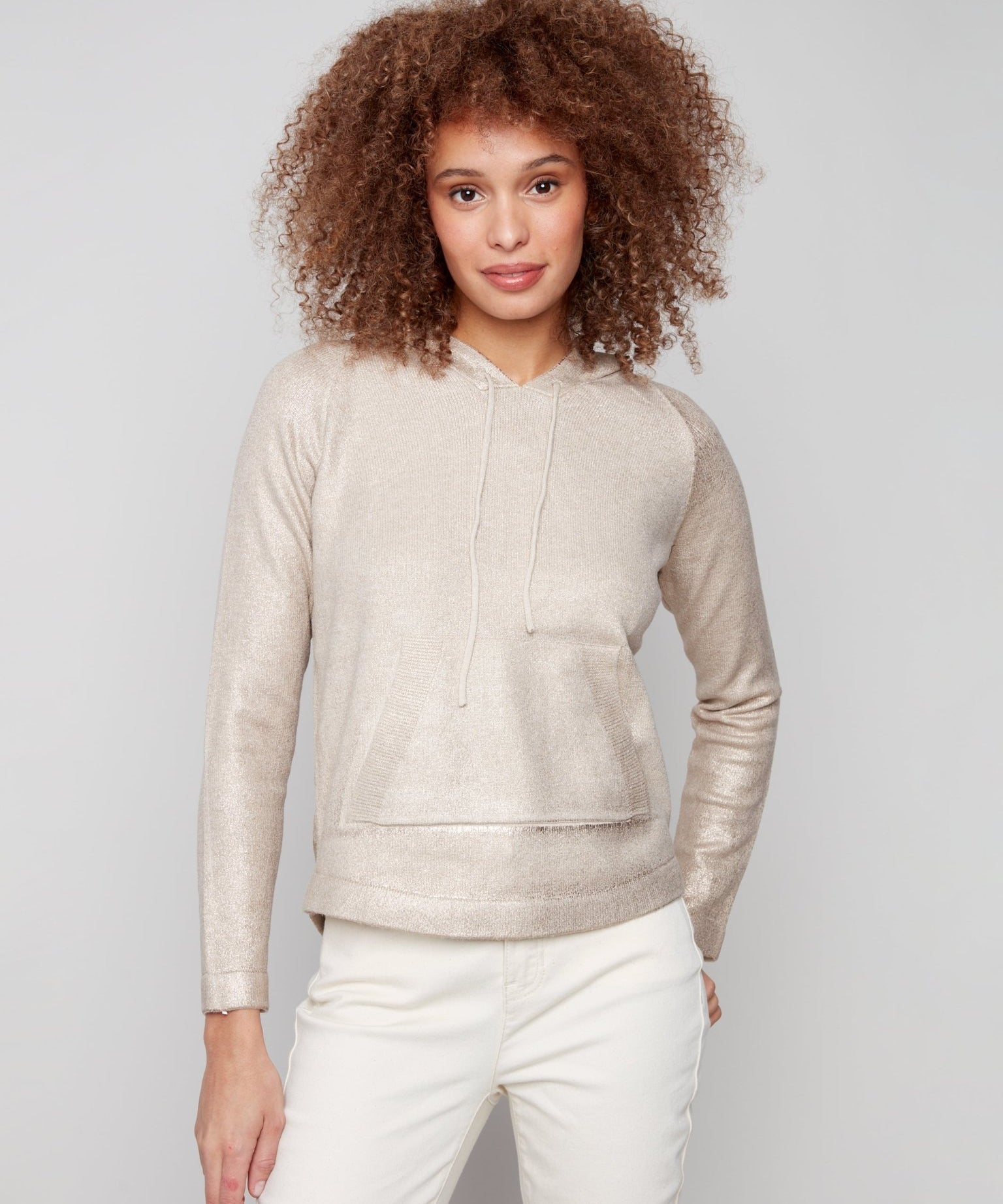 Plush Knit Hoodie Sweater - Charlie B - 690178709043 - Sugar River Shoppe - 