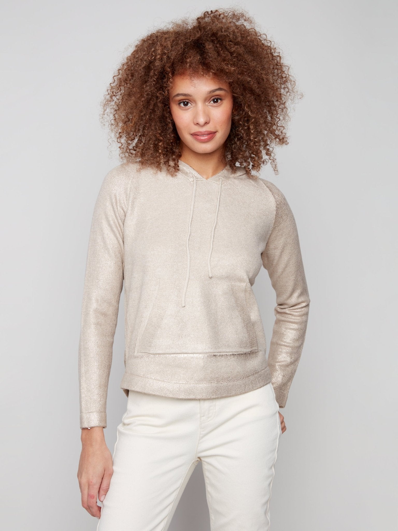Plush Knit Hoodie Sweater - Charlie B - 690178709043 - Sugar River Shoppe - 