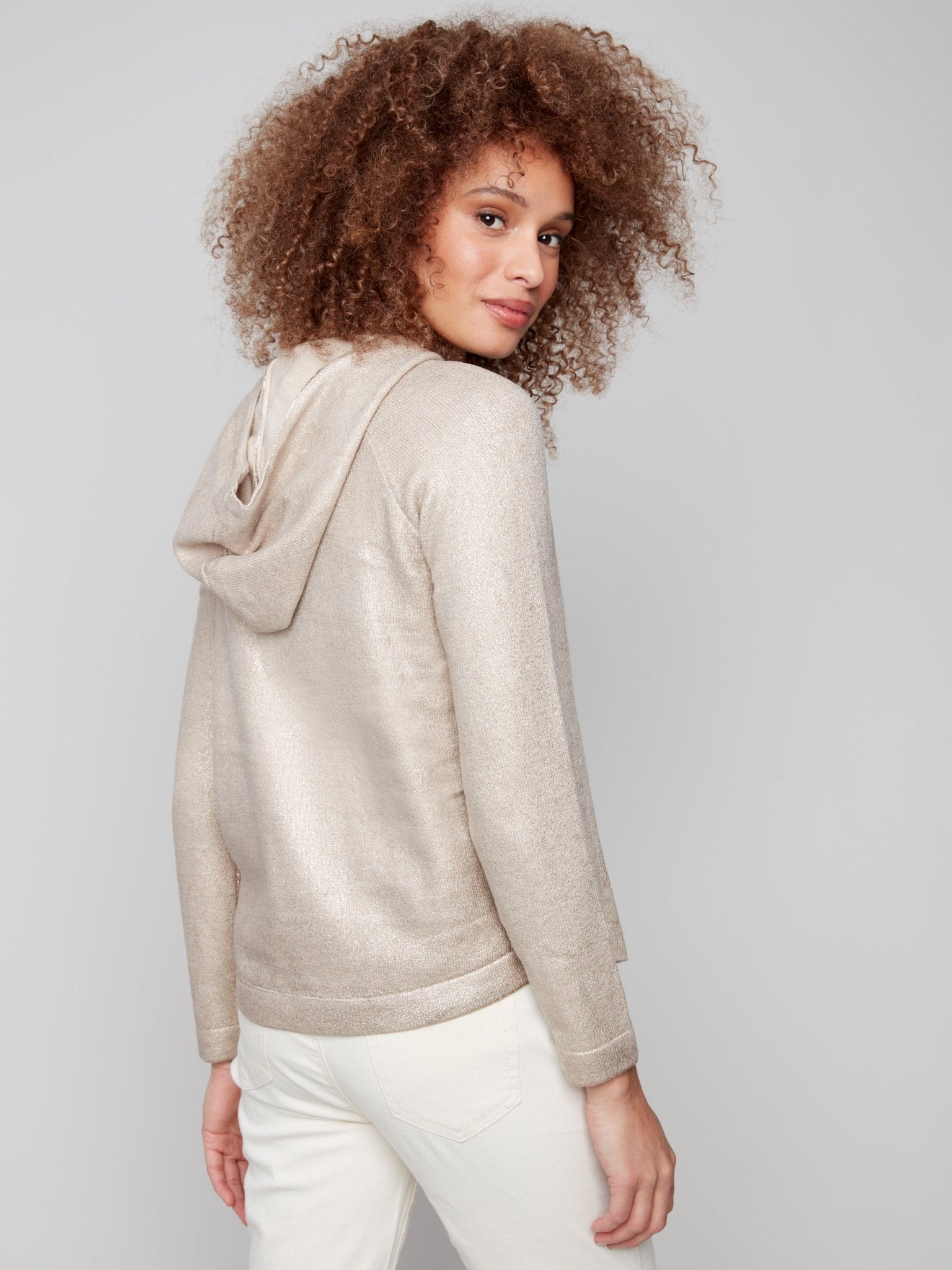 Plush Knit Hoodie Sweater - Charlie B - 690178709043 - Sugar River Shoppe - 