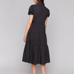 Poplin Puff Sleeve Button - Down Maxi Dress - Charlie B - 690178625015 - Sugar River Shoppe - 