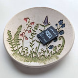 Pottery Dish Bowl - Lg Wildflower Scene - Walton Clay Studio - 48893992 - Sugar River Shoppe - 