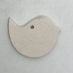 Pottery Ornament - Bird (Pressed Flowers) - Walton Clay Studio - 49451048 - Sugar River Shoppe - 