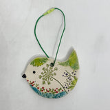 Pottery Ornament - Bird (Pressed Flowers) - Walton Clay Studio - 49451048 - Sugar River Shoppe - 