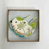 Pottery Ornament - Bird (Pressed Flowers) - Walton Clay Studio - 49451048 - Sugar River Shoppe - 