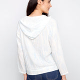 Printed Bubble Cotton Hoodie with Kangaroo Pocket - Charlie B - 690178756313 - Sugar River Shoppe - 