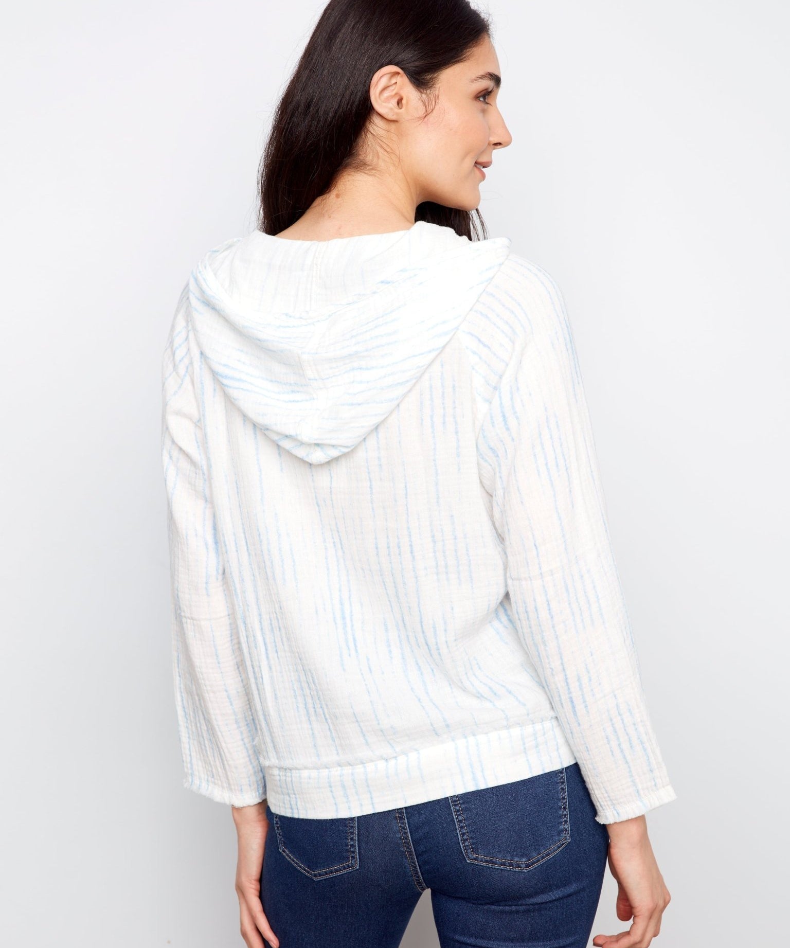 Printed Bubble Cotton Hoodie with Kangaroo Pocket - Charlie B - 690178756313 - Sugar River Shoppe - 