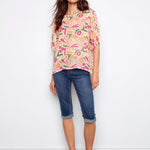 Printed Dolman Cotton Blouse - Charlie B - 690178768262 - Sugar River Shoppe - 