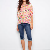 Printed Dolman Cotton Blouse - Charlie B - 690178768262 - Sugar River Shoppe - 