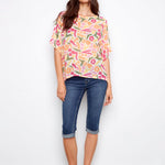 Printed Dolman Cotton Blouse - Charlie B - 690178768262 - Sugar River Shoppe - 
