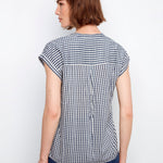 Printed Gingham Button - Up Blouse - Charlie B - 690178747441 - Sugar River Shoppe - 
