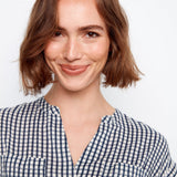 Printed Gingham Button - Up Blouse - Charlie B - 690178747441 - Sugar River Shoppe - 
