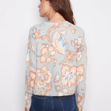 Printed Long Sleeved Crew Neck Sweater - Charlie B - 690178706592 - Sugar River Shoppe - 
