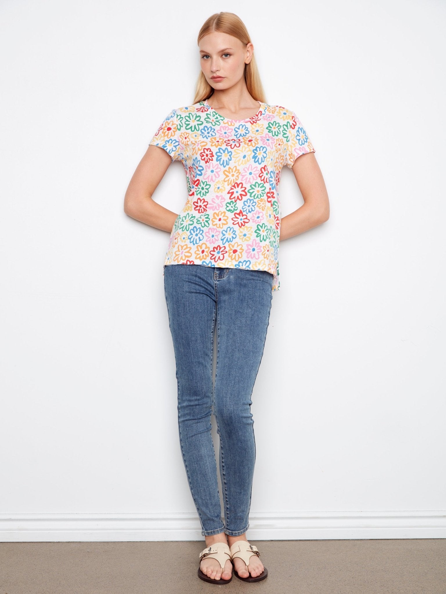 Printed Organic Cotton Jersey T-Shirt - Charlie B - 690178718250 - Sugar River Shoppe - 