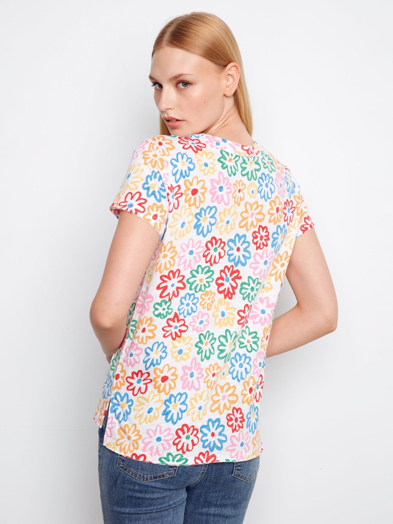 Printed Organic Cotton Jersey T-Shirt - Charlie B - 690178718250 - Sugar River Shoppe - 