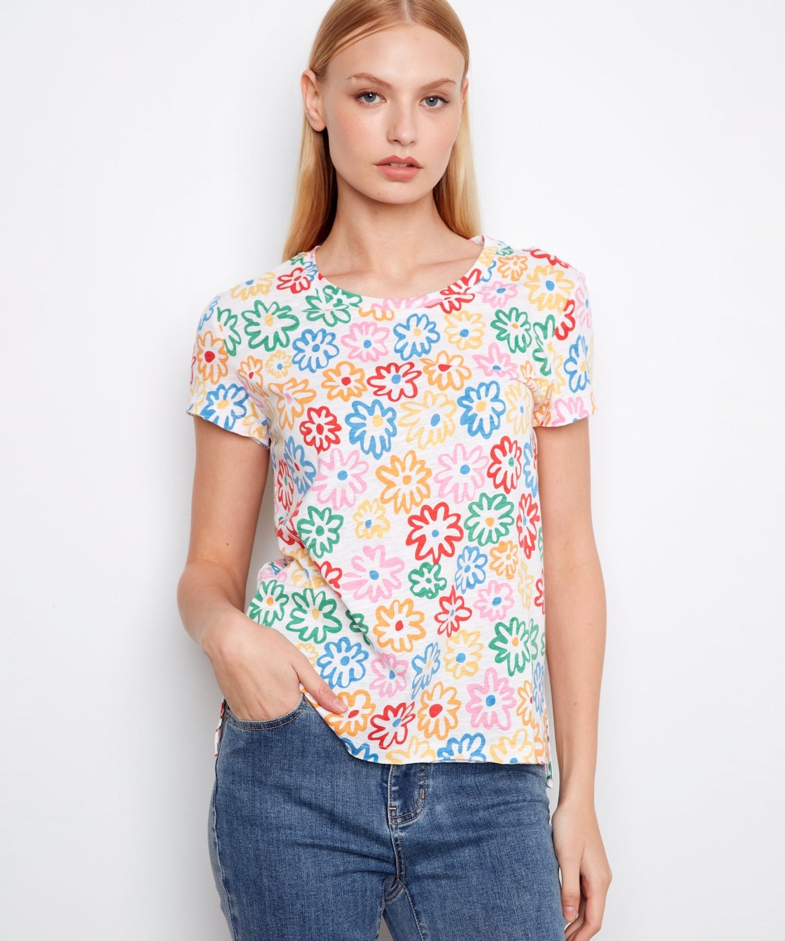 Printed Organic Cotton Jersey T-Shirt - Charlie B - 690178718250 - Sugar River Shoppe - 