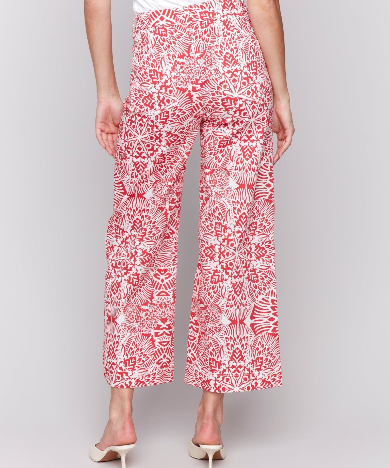 Printed Patch Pocket Flare Pants - Charlie B - 690178614064 - Sugar River Shoppe - 