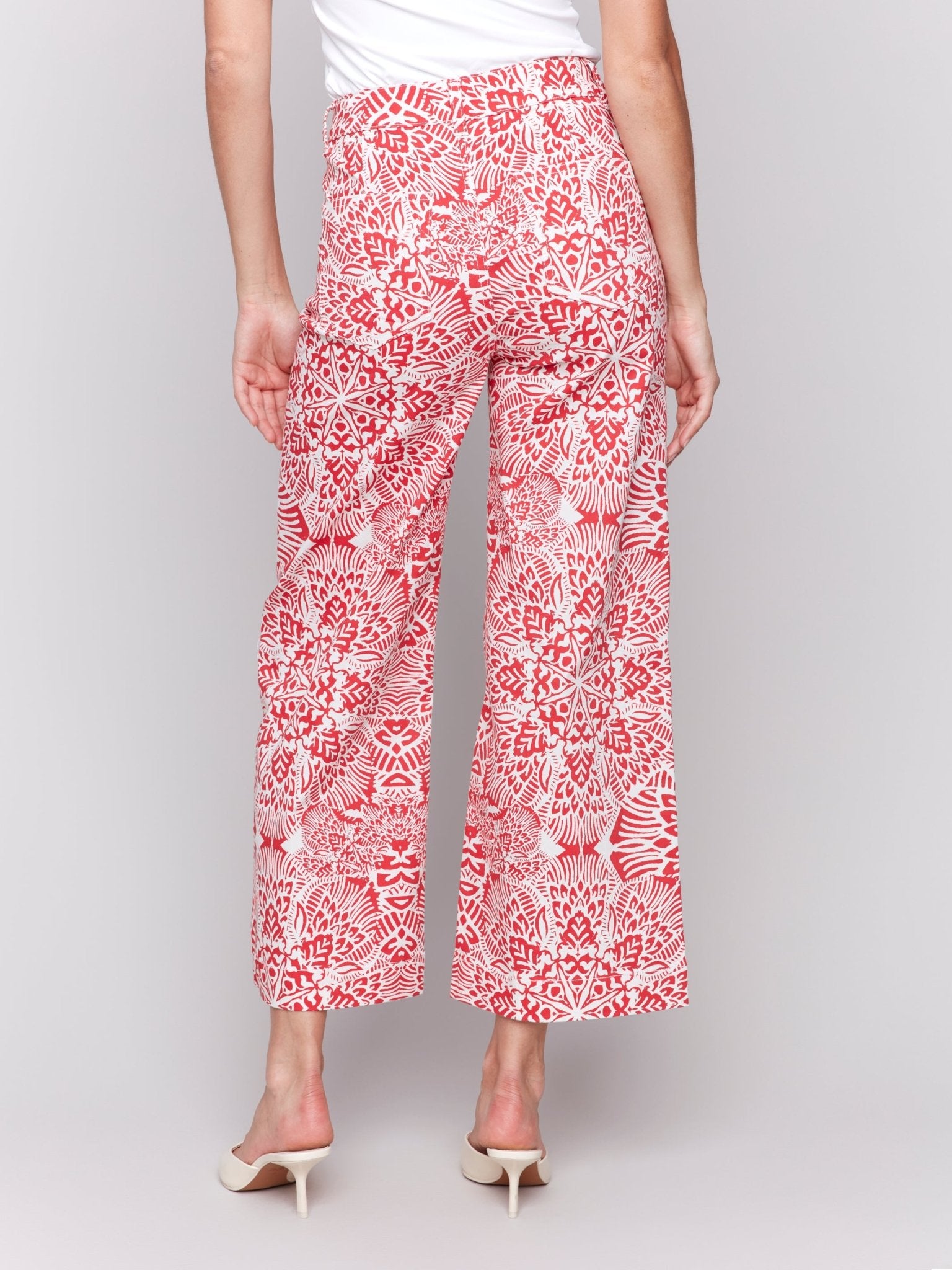 Printed Patch Pocket Flare Pants - Charlie B - 690178614064 - Sugar River Shoppe - 
