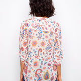 Printed Roll Up Sleeve Cotton Gauze - Charlie B - 690178767968 - Sugar River Shoppe - 