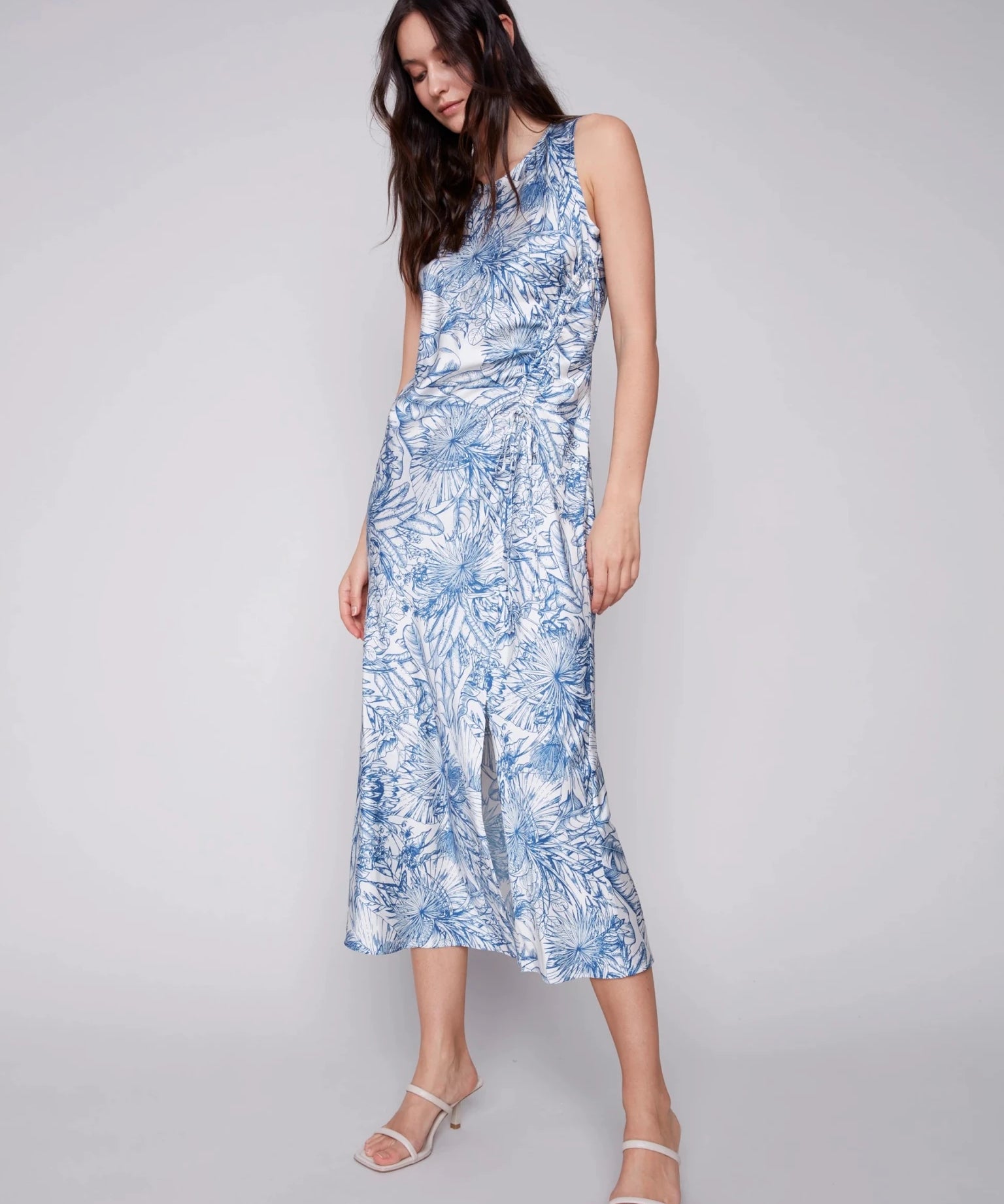 Printed Satin Dress - Charlie B -  - Sugar River Shoppe - 