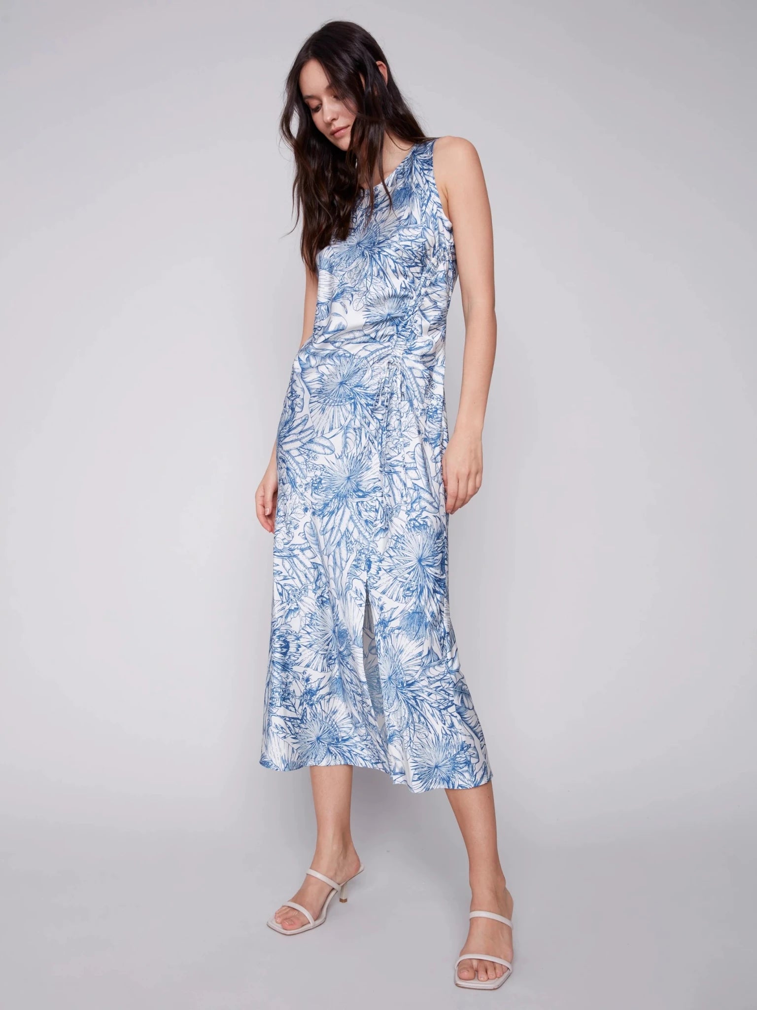 Printed Satin Dress - Charlie B -  - Sugar River Shoppe - 