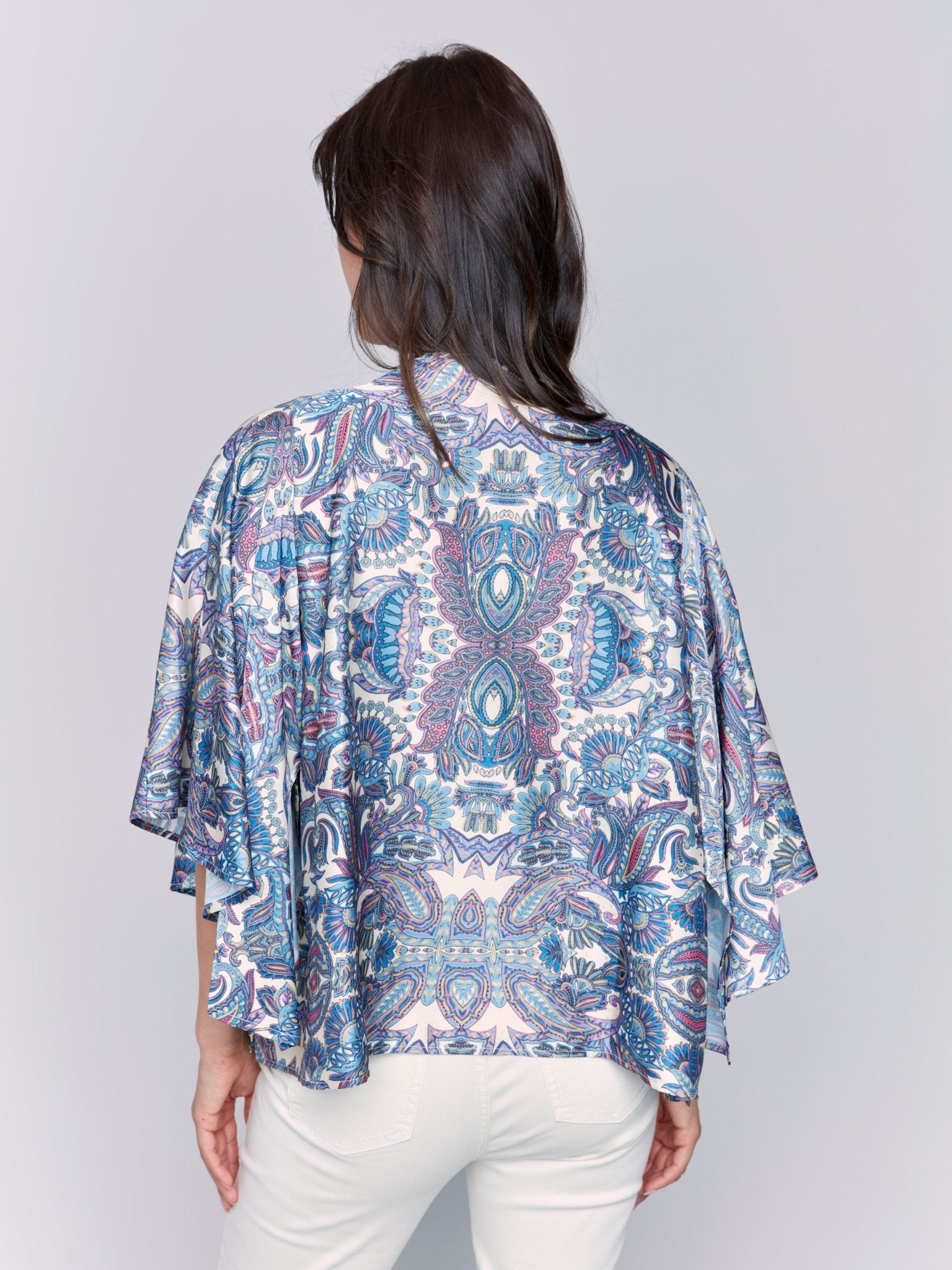 Printed Satin Kimono - Charlie B - 690178609374 - Sugar River Shoppe - 