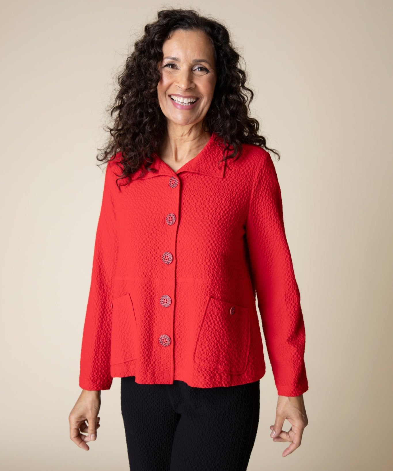Pucker Weave Statement Jacket - Habitat - 194451493686 - Sugar River Shoppe - 