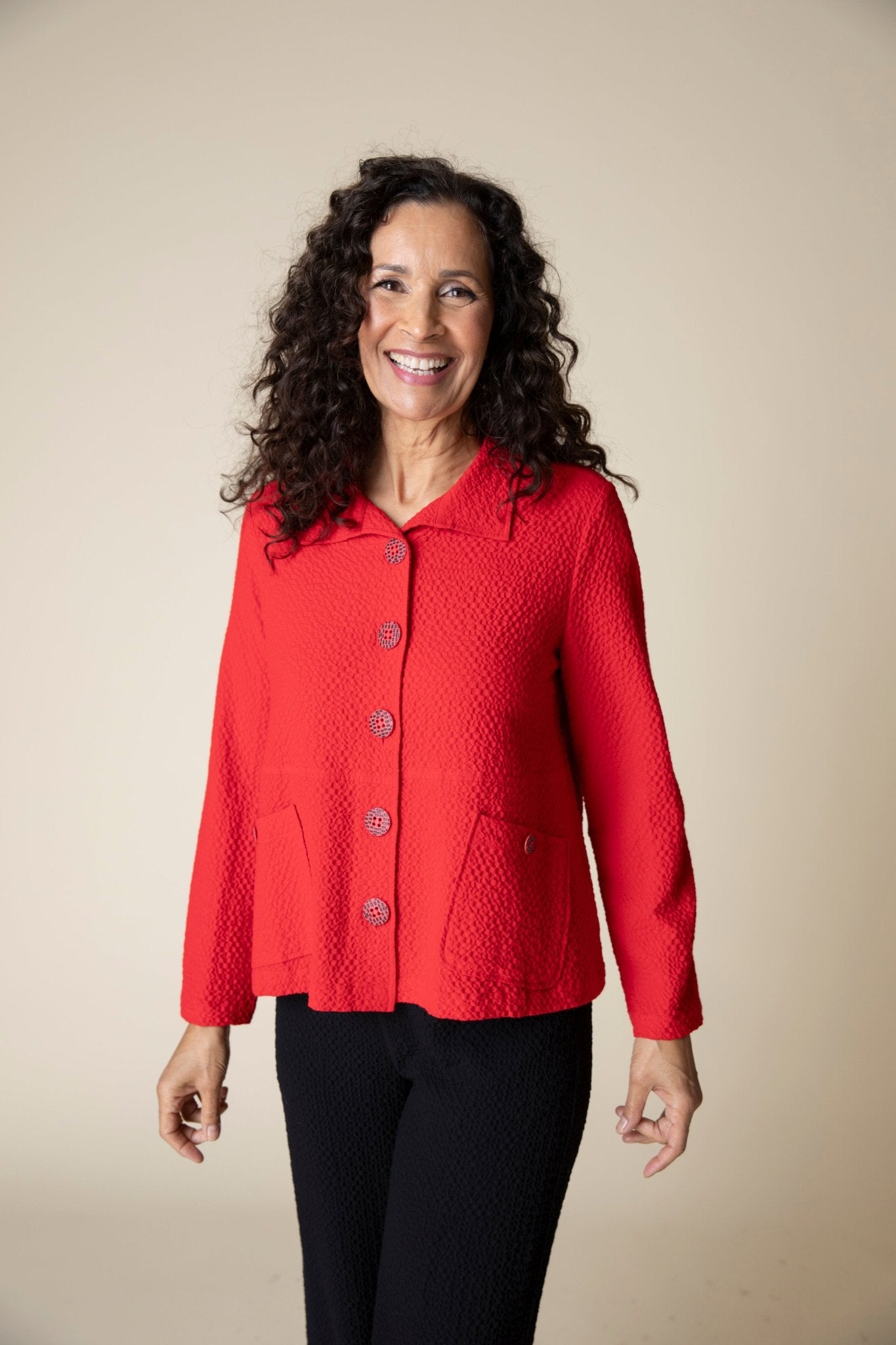 Pucker Weave Statement Jacket - Habitat - 194451493686 - Sugar River Shoppe - 
