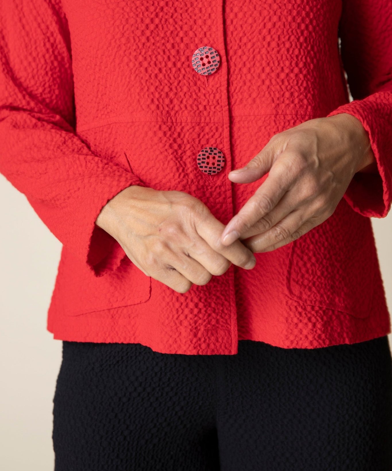 Pucker Weave Statement Jacket - Habitat - 194451493686 - Sugar River Shoppe - 