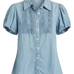 Puff Sleeve with Tucked Front Top - APNY - 615764027097 - Sugar River Shoppe - 