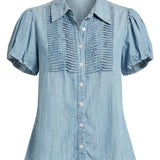 Puff Sleeve with Tucked Front Top - APNY - 615764027097 - Sugar River Shoppe - 