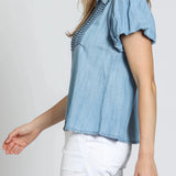 Puff Sleeve with Tucked Front Top - APNY - 615764027097 - Sugar River Shoppe - 