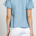 Puff Sleeve with Tucked Front Top - APNY - 615764027097 - Sugar River Shoppe - 