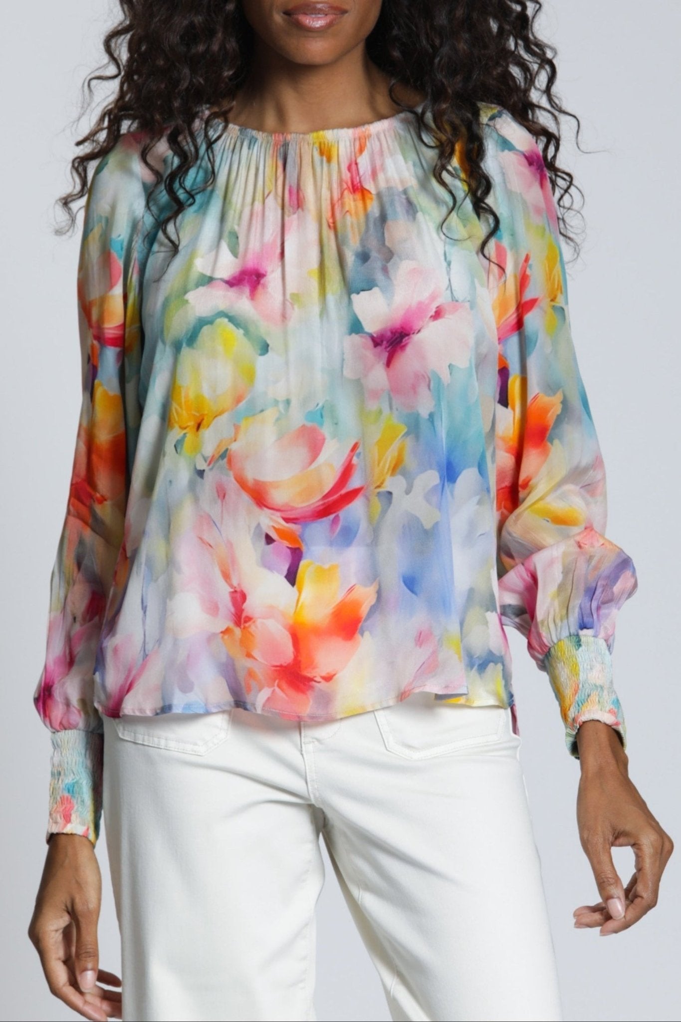 Pullover with Smocked Cuff - APNY - 605258485656 - Sugar River Shoppe - 