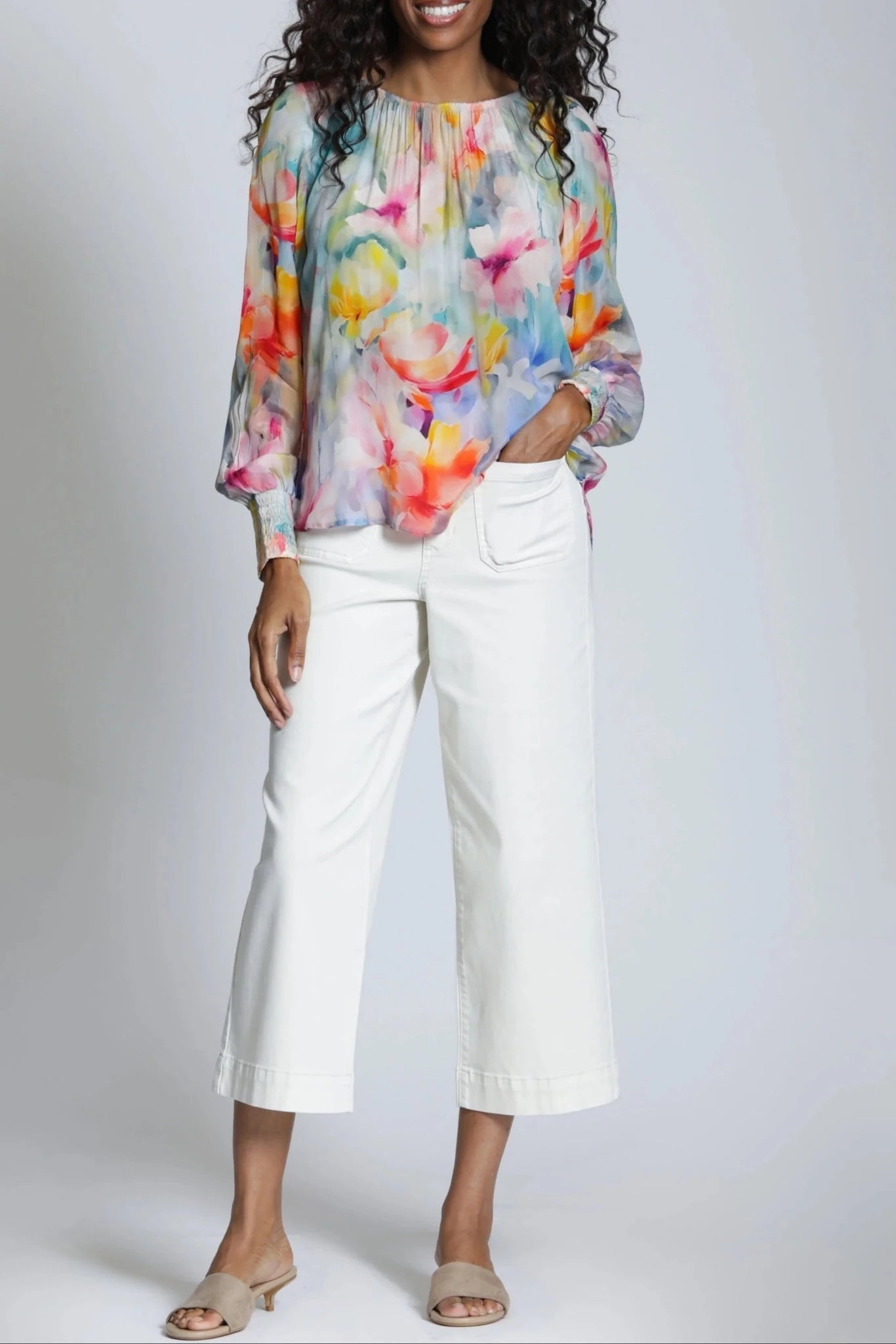 Pullover with Smocked Cuff - APNY - 605258485656 - Sugar River Shoppe - 