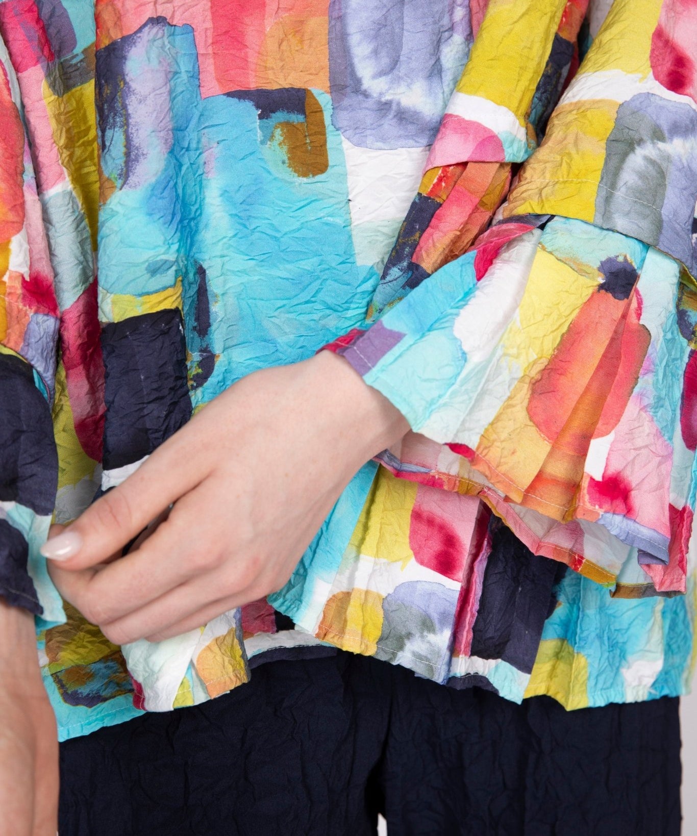 Rayon Crinkle Multi Arc Top - Habitat -  - Sugar River Shoppe - 