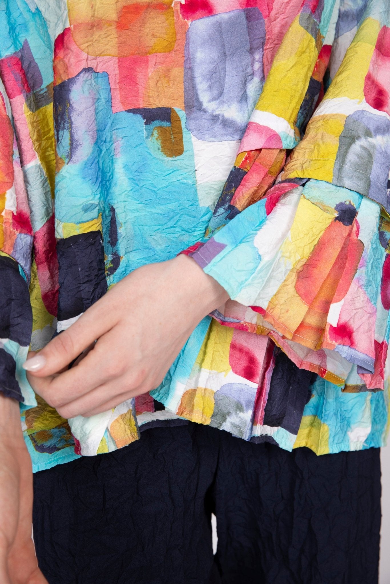 Rayon Crinkle Multi Arc Top - Habitat -  - Sugar River Shoppe - 